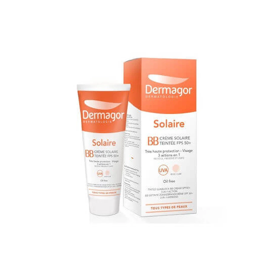 Dermagor BB Sun Cream Tinted Sunscreen Face Cream SPF50 with Pigment Beige Clair 40ml