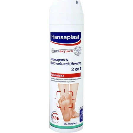 Hansaplast Foot Expert 2 en 1 Desodorante 48h Hongos en los Pies Spray Sin Aluminio 150ml