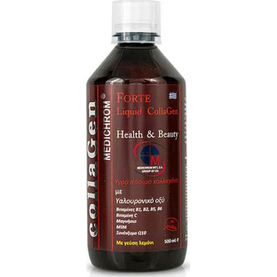 Medichrom Forte Liquid Collagen cu Acid Hialuronic 500ml Lămâie