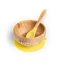 Bamboo bowl and spoon set, Yellow, Oaki