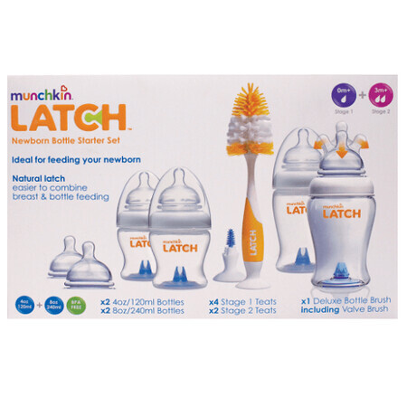 Set complet biberoane pentru nou născuți, Munchkin Latch