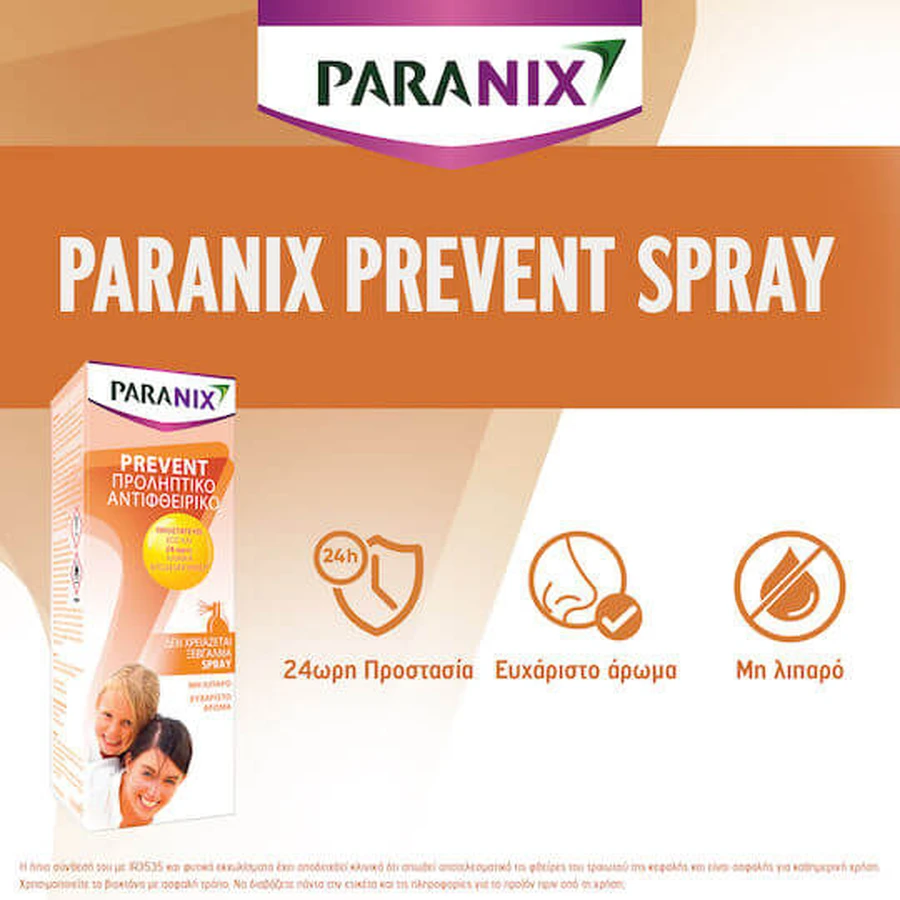 Omega Pharma Paranix Paranix Prevent Antiläuse Läuse Prävention Spray Lotion Spray für Kinder 100ml 1oz