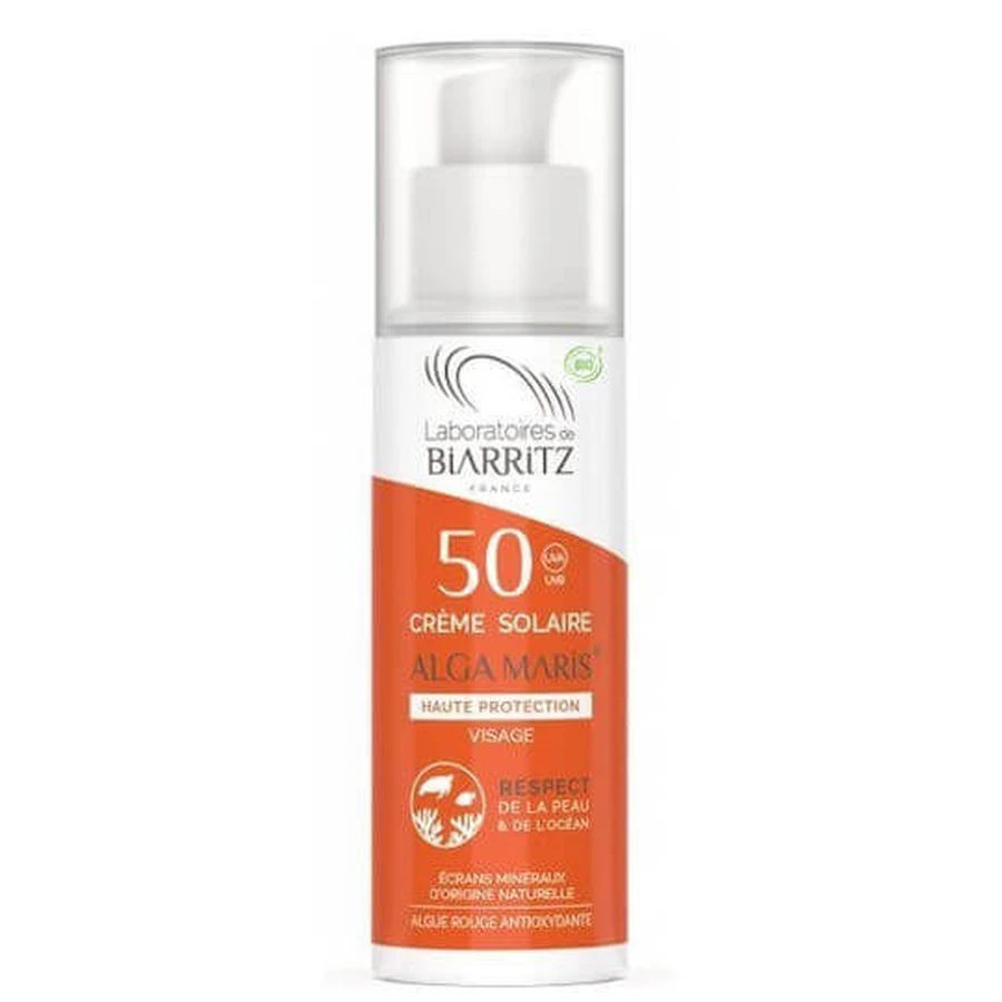 Laboratories de Biarritz Alga Maris Cremă Solară pentru Față SPF50 50ml