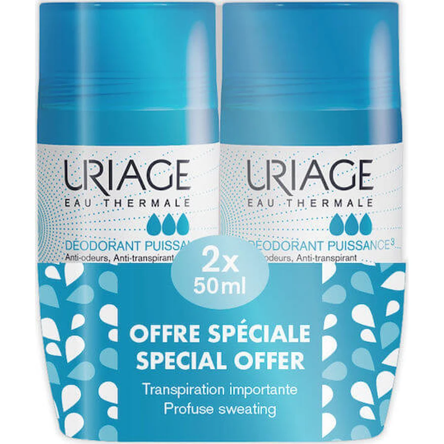 Uriage Power 3 Deodorante 24h Roll-On 2x50ml
