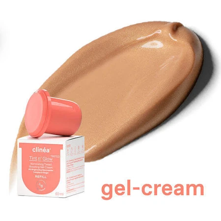 Clinea Tint N' Glow Light Navulling Tint N' Glow Light Navulling Glow Colouring Dag Glow Gezichtsgel met Niacinamide en Prebiotica 50ml