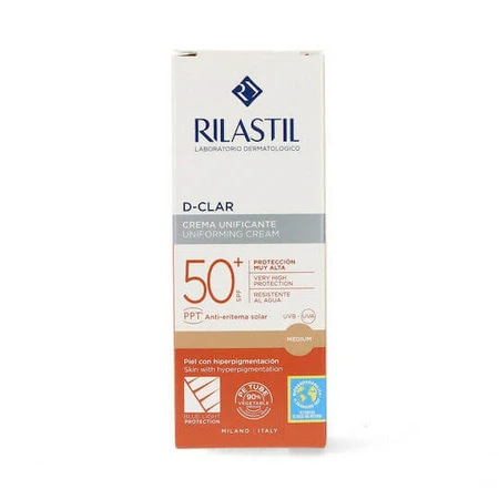 Rilastil D-Clar Uniformerende Gezichtszonnebrandcrème SPF50 met Medium Pigment 40ml
