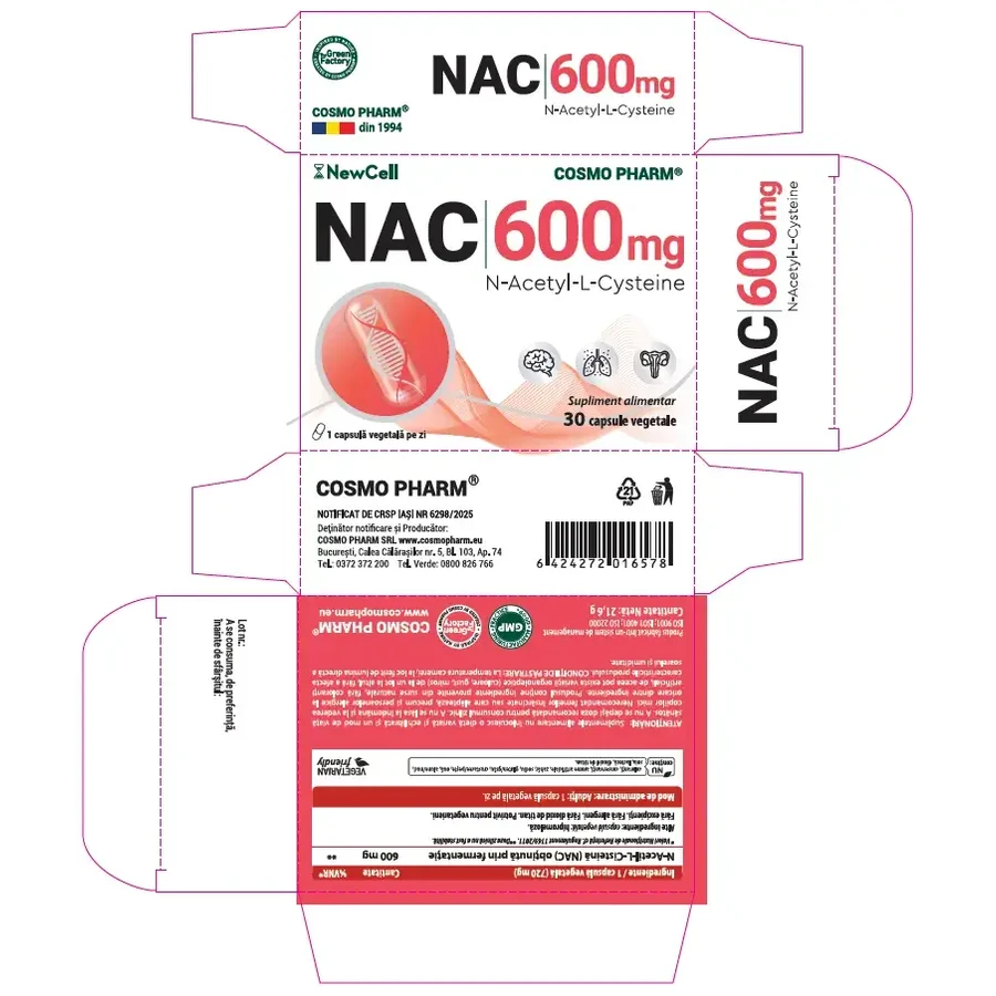 Cosmopharm NAC 600 mg x 30 cps