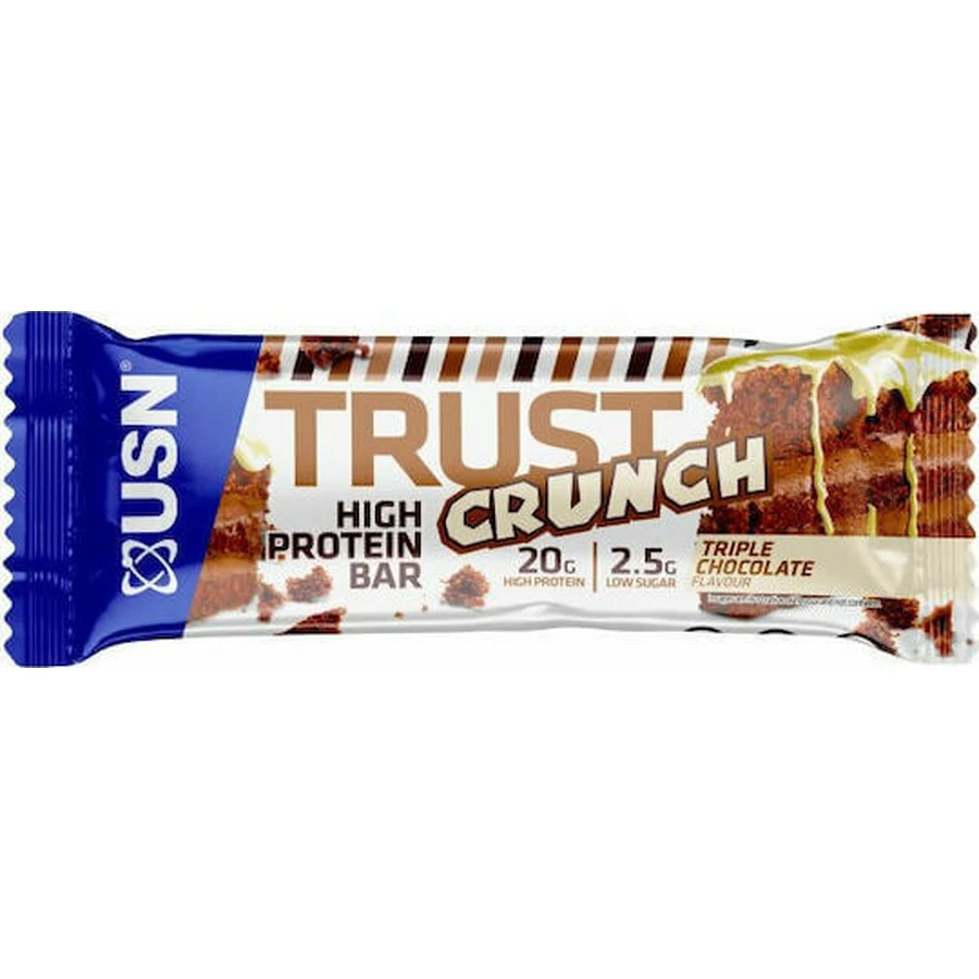 USN Trust Crunch Batoane cu 20gr Proteină & Aromă Triple Chocolate 12x60gr