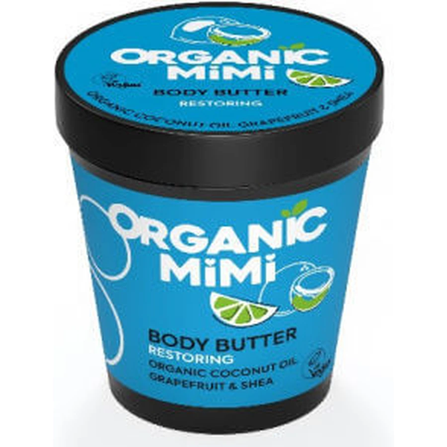 Mimi Organic Manteca Corporal Regeneradora de Coco y Pomelo con Sabor a Coco para pieles muy secas 200ml