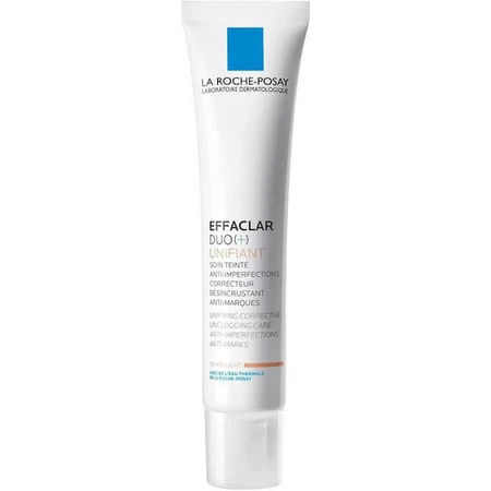 La Roche Posay Effaclar Duo (+) Unifying Light 24Hour Sebum Regulating Day Face Cream with SPF30 Against Imperfections and Acne with Niacinamide 40ml