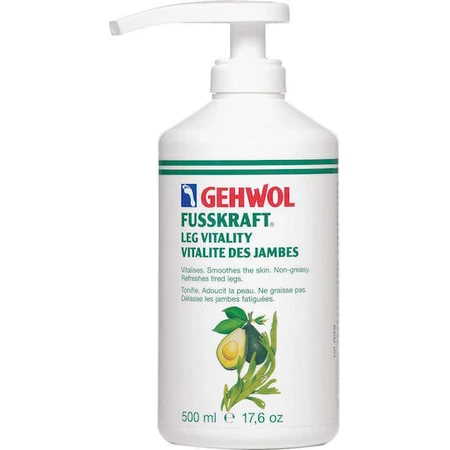 Gehwol Fusskraft Leg Vitality Cremă Hidratantă de Încordare Pentru Picioare și Ghetre 500ml