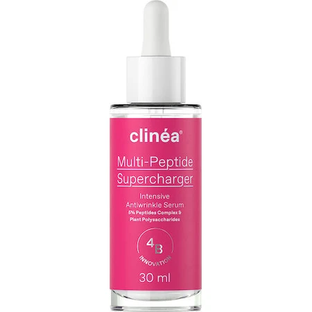 Clinea Multi-Peptide Supercharger Feuchtigkeitsspendendes und Anti-Ageing Gesichtsserum mit Peptiden und Hyaluronsäure zur Straffung und Revitalisierung 30ml