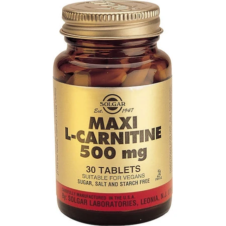 Solgar L-Carnitine with Carnitine 500mg and Gust Unflavoured 30 tabs