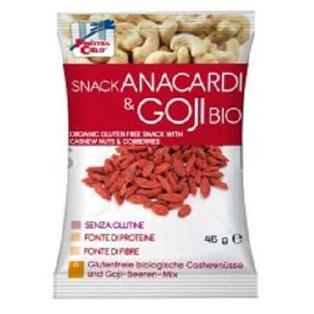 Snack Bio cu caju și goji, 45g, La Finestra sul Cielo