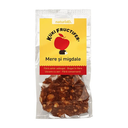 Snack din mere si migdale uscate Kuki Fructifer, 70g, NaturoID