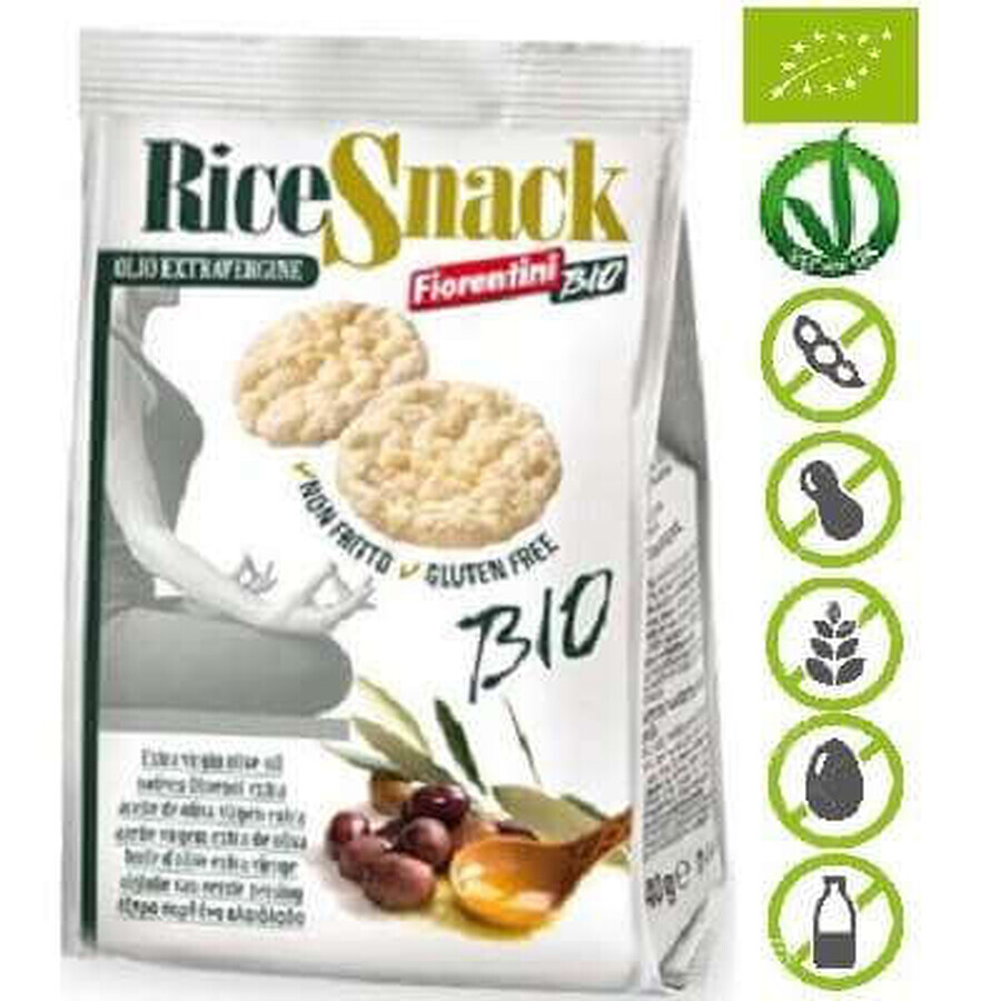 Snack Organic cu Orez și Ulei extravirgin de măsline, 40g, Fiorentini