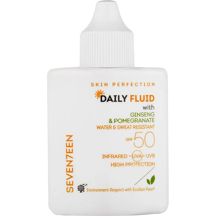 Seventeen Daily Fluid Loțiune Solară Waterproof Față SPF50 35ml