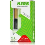 Vican Herb Cigarette Holder Gold + 12 Filters + Gold Smoking Cessation Pouch 12pcs