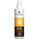 Messinian Spa Cremă de Protecție Solară 2 în 1 Protectoare și Hidratantă cu Iaurt și Morcov pentru Față și Corp SPF30 sub Formă de Spray 250ml