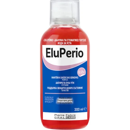 EluPerio Apă de Gură Pentru Gingivită, Împotriva Parodontitei și a Plăcii Bacteriene 300ml