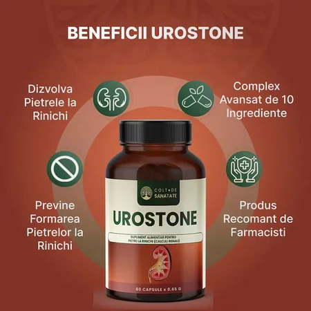 UroStone: Kidney Stone & Sand Removal Pills, 60 Capsules, Health Collar
