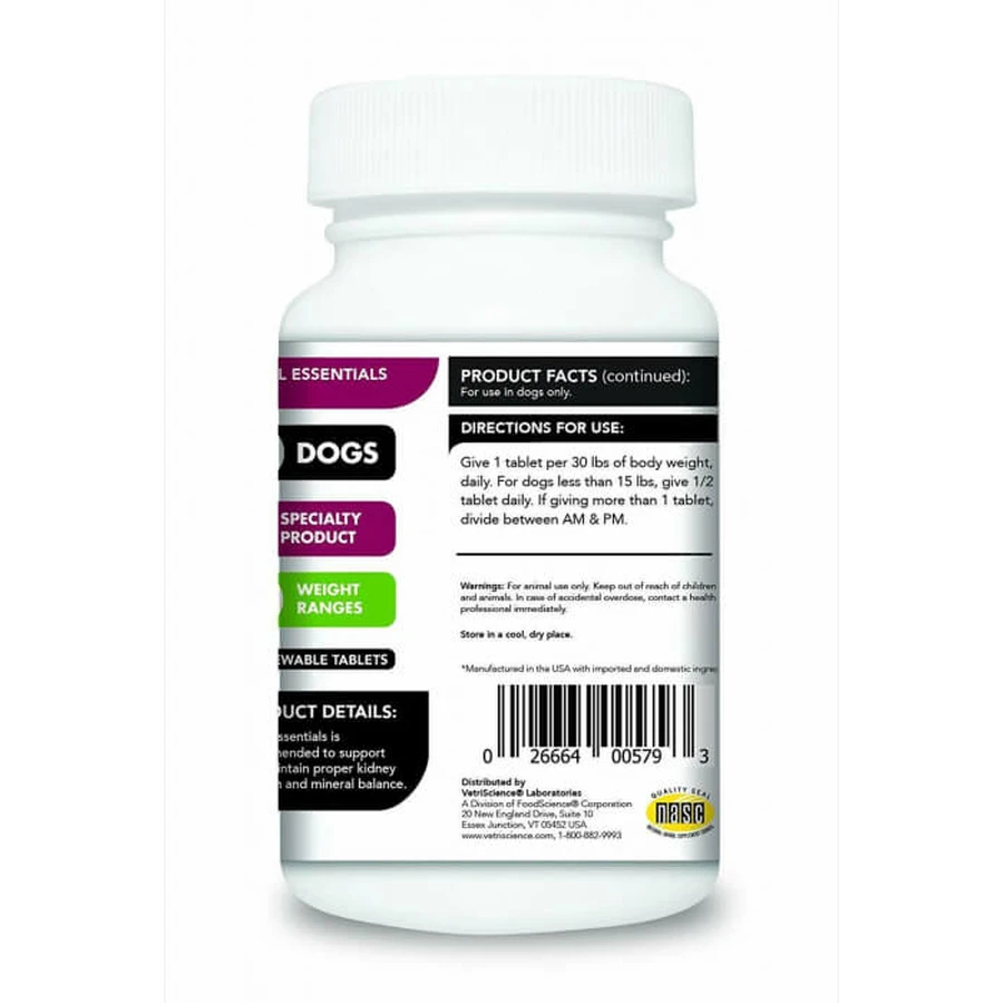 Renal Essentials für Hunde VetriScience - 45 Tabletten