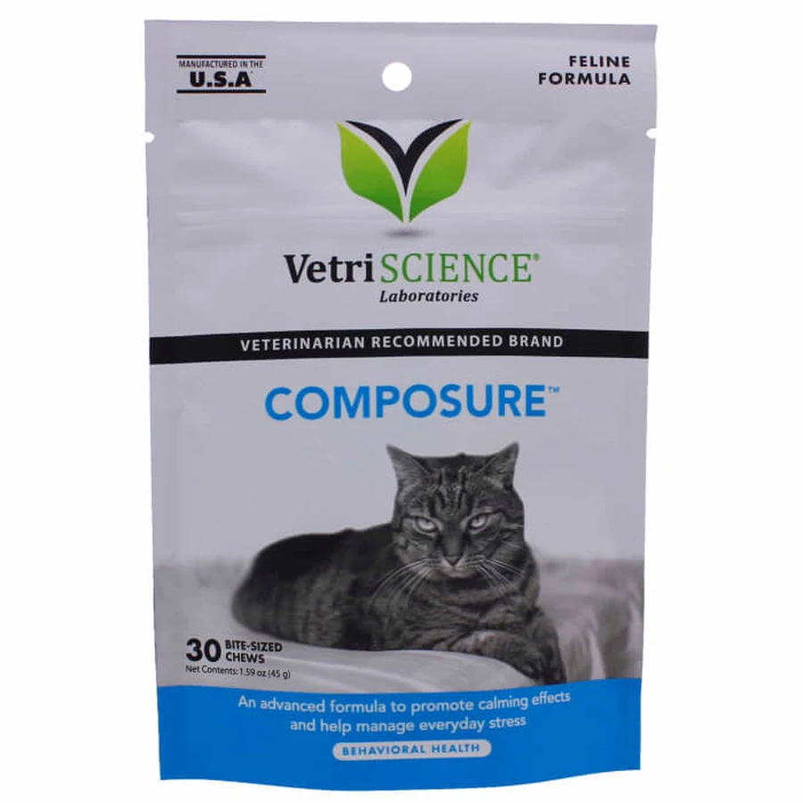 Vetriscience composure calming under stress in cats, 30 tablets