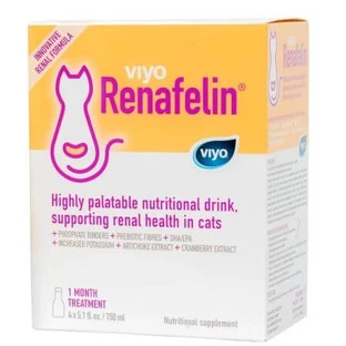 Renafelin Voedingsdrank voor een Gezonde Nierfunctie bij Katten, 4 x 150 ml, Viyo