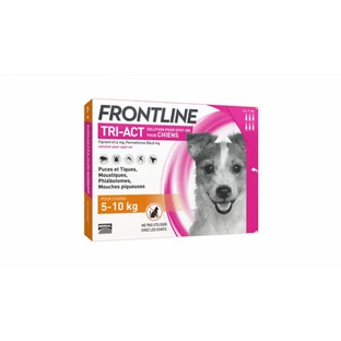 Frontline Tri-act S spot on voor honden 5-10 kg - 1 pipet antiparasitaire middelen