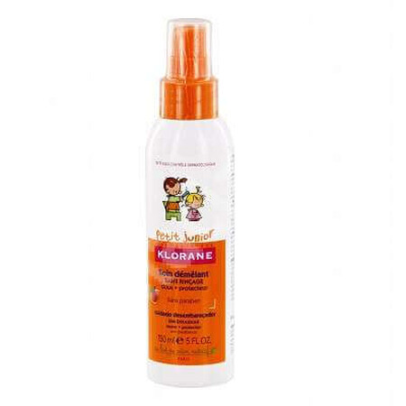 Spray descurcare fără clătire aromă de piersică Klorane Junior, 150 ml, Pierre Fabre