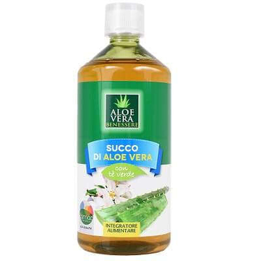 Suc de Aloe Vera Bio cu ceai verde, 1000ml, Benessere