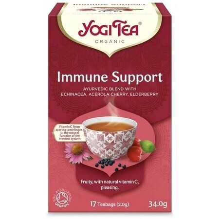Ayurvedischer Bio-Kräutertee zur Unterstützung des Immunsystems, 17 Portionsbeutel, Yogi Tea