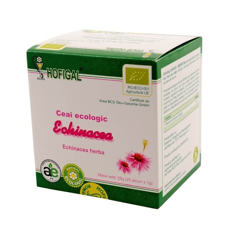 Echinacea Ökologischer Tee, 25 Beutel, Hofigal