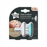 Soother White/Green, Closer to Nature, 6-18 months, 2 pcs, Tommee Tippee