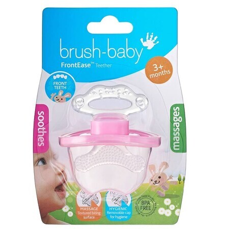 Frontease Zahnbürste Schnuller, +3 Monate, rosa, Brush Baby