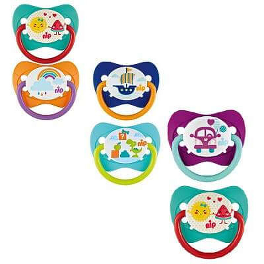 Silicone pacifiers, Family No. 3, 2 pieces, Nip