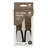 Universal eco-leather hooks for pram, Brown, 2 pieces, Sipo