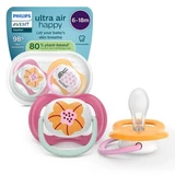 Philips Avent Ultra Air Schnuller Philips Avent Ultra Air Schnuller, Gurgel/Blume, 6-18 Monate, SCF080/27, 2 Stück, Philips