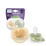 Philips Avent Ultra Soft Schnuller Philips Avent Schnuller Ultra Soft Schnuller, Eichhörnchen / Baby, 6-18 Monate, SCF091/46, 2 Stück, Philips