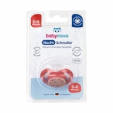 Orthodontic pacifier made of phosphorescent silicone, 0-6 months, 1 pc, Baby Nova