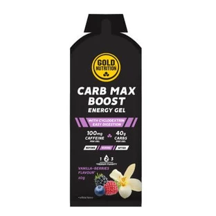 Gel energizante con sabor a vainilla y bayas Carb Max Boost, 60 g, Gold Nutrition
