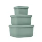 Platin, Salbei Grün, Kikka Boo 3er-Set Baby-Silikon-Snackdosen