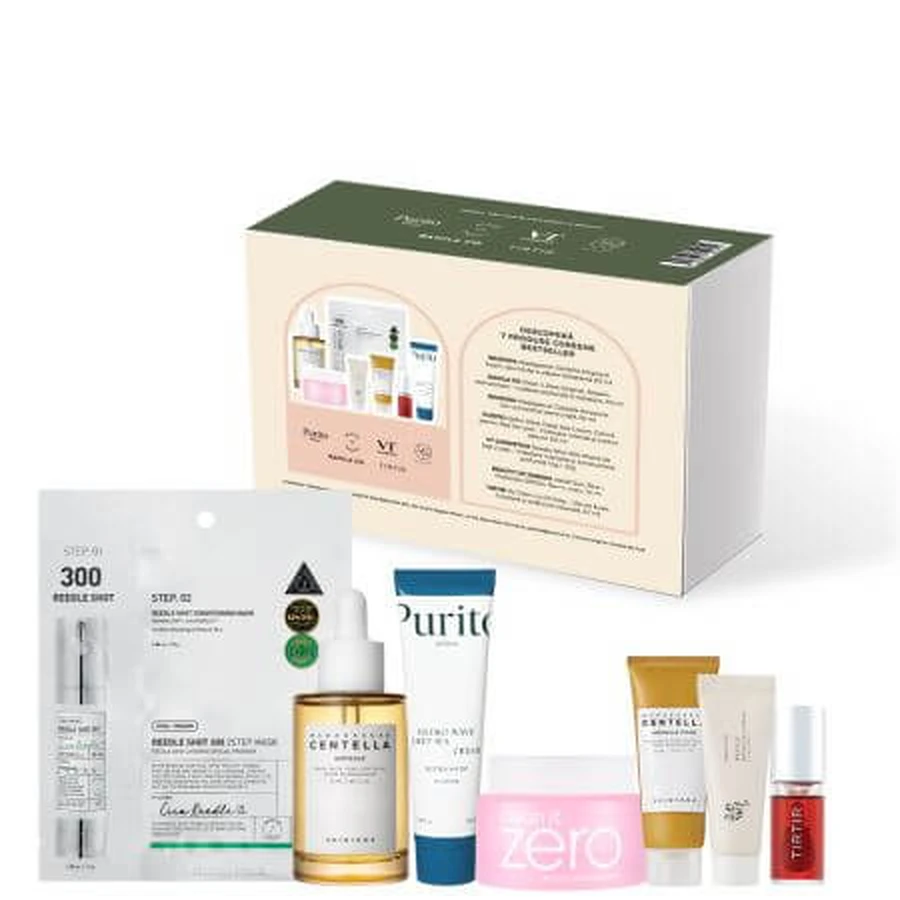 K-Beauty Starter Kit Set di bellezza, 7 prodotti, Kbeauty