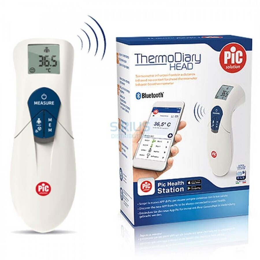 Termometru Multifunctional Non-Contact cu infrarosu 6 in 1, Thermo Diary Head, Pic Solution