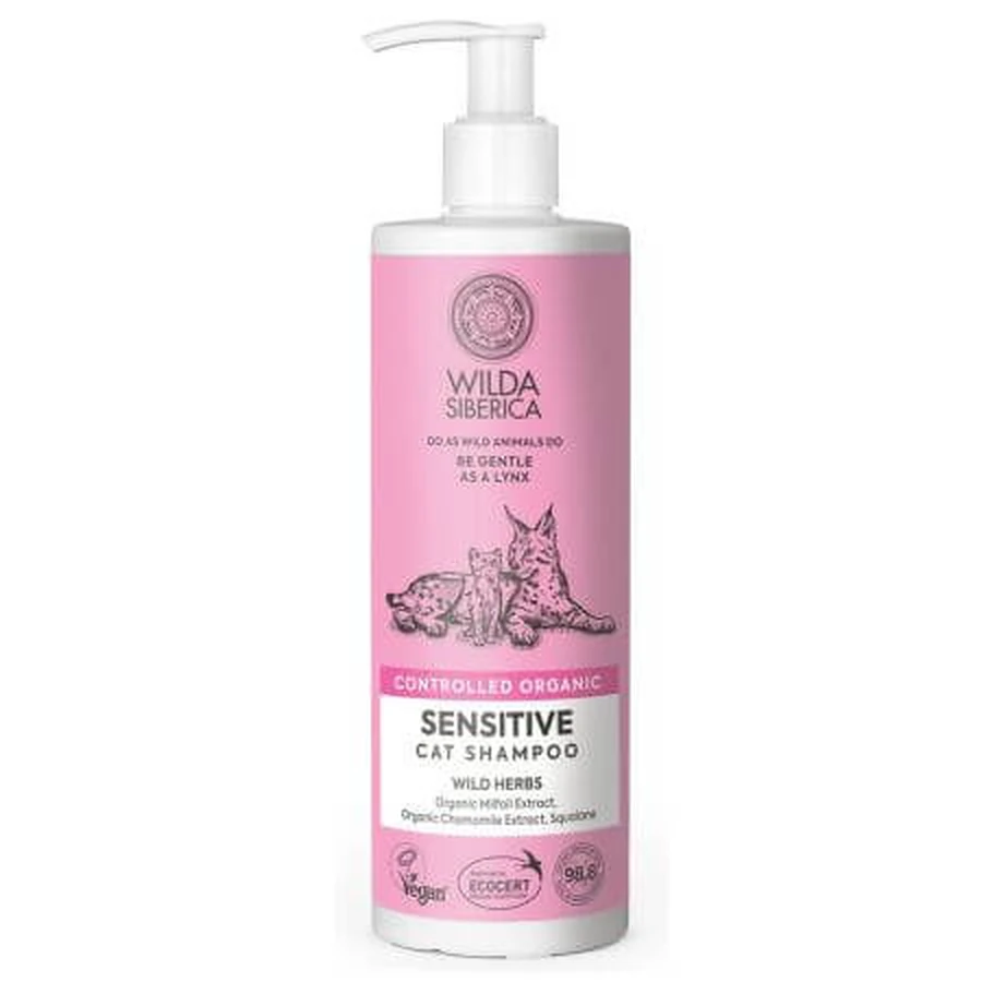 Shampoo for cats with sensitive skin Sensitive, 400 ml, Wilda Siberica