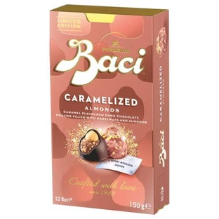 Praline di cioccolato fondente e caramello, 150 g, Baci