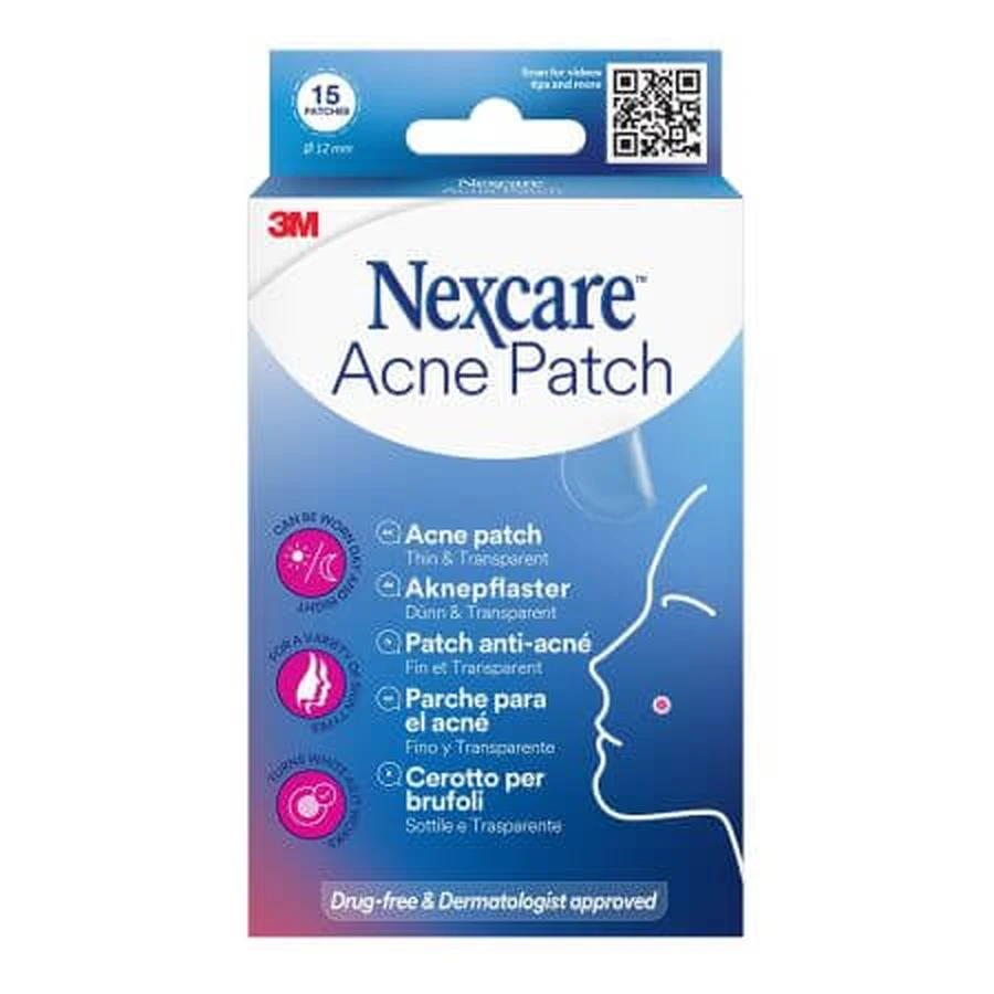 Nexcare patchs hydrocolloïdaux pour l'acné, 15 pièces, 3M