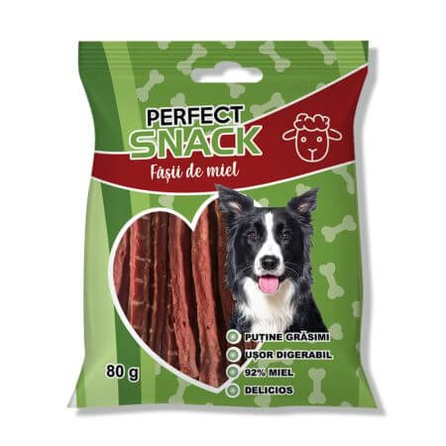 Lamb strips for dogs, 80 g, Perfect Snack