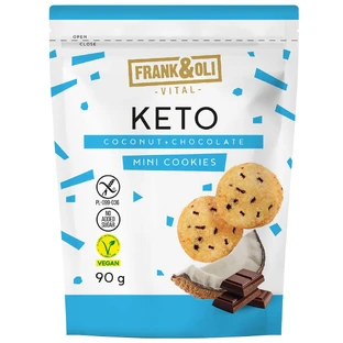 Frank&Oli Keto, mini fursecuri, nucă de cocos și ciocolată, 90 g