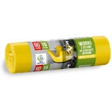 Anna Zaradna, recyclagezakken, plastic, met oren, geel, 60 l, 16 stuks